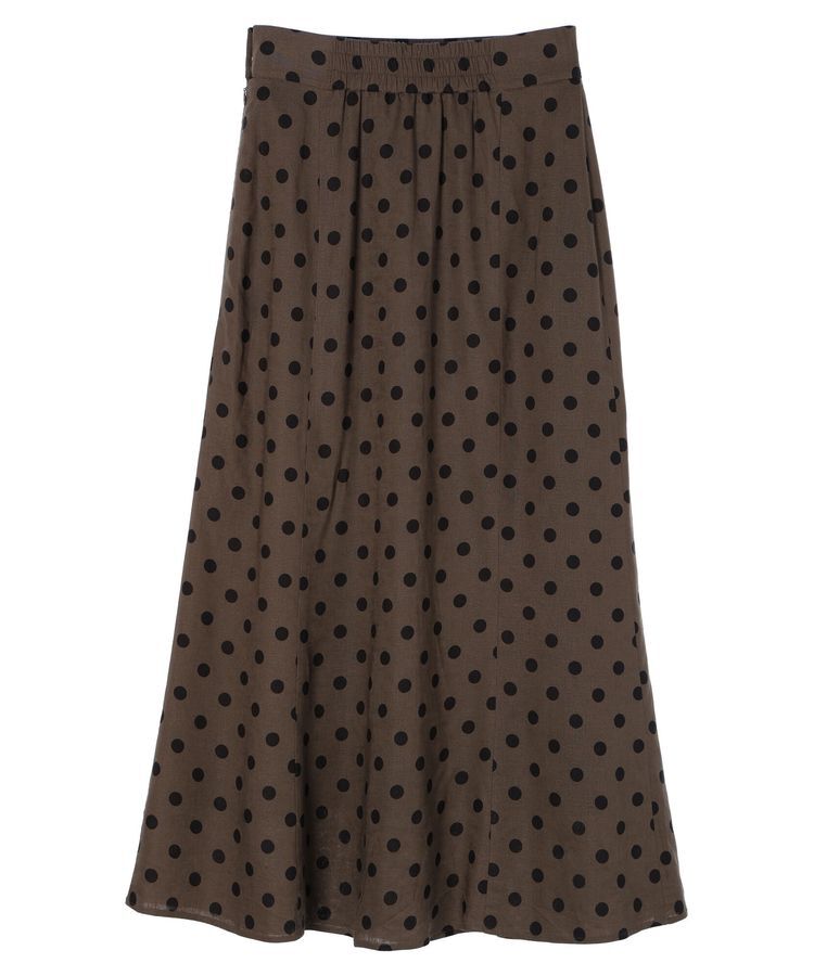 YECCA VECCA「レーヨンリネンドットマーメイドスカート」|フレア|