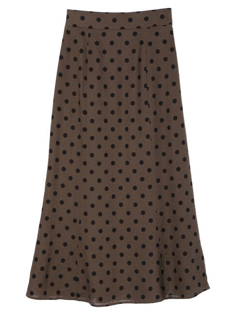YECCA VECCA「レーヨンリネンドットマーメイドスカート」|フレア|