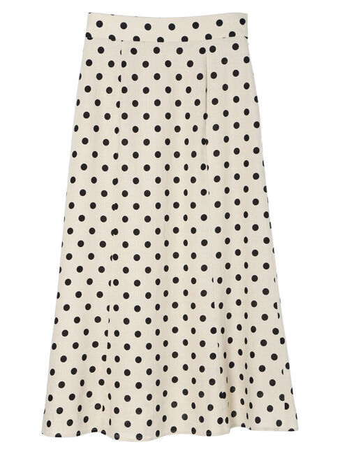 YECCA VECCA「レーヨンリネンドットマーメイドスカート」|フレア|