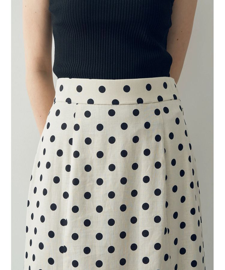 YECCA VECCA「レーヨンリネンドットマーメイドスカート」|フレア|