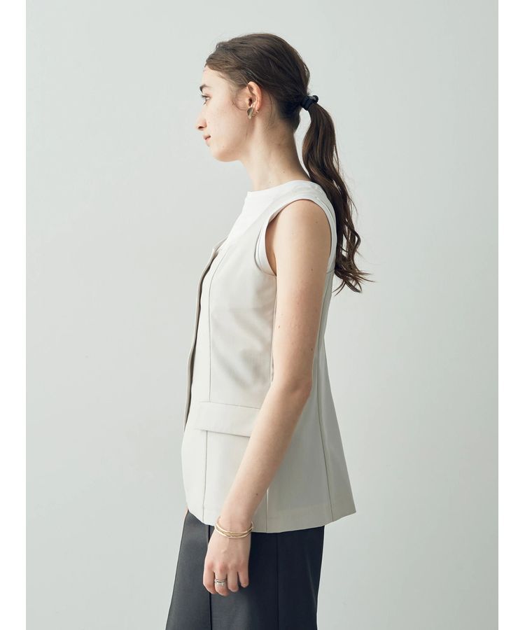YECCA VECCA「リネンライクビスチェベスト」|ベスト・ジレ|