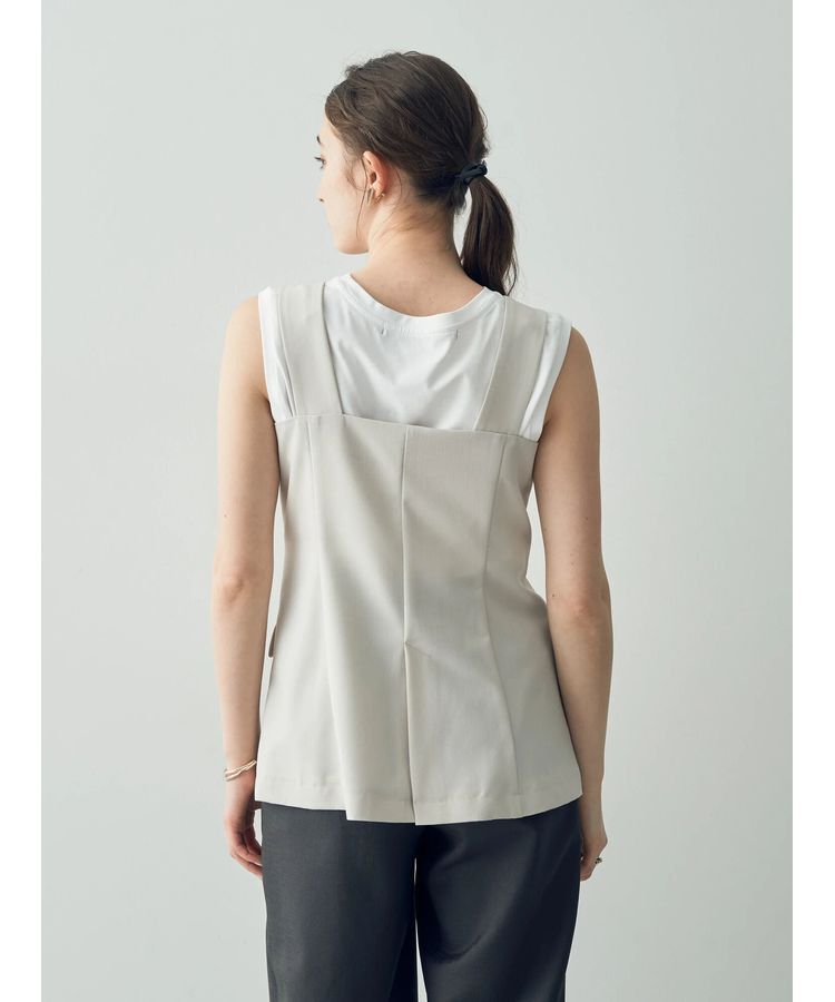 YECCA VECCA「リネンライクビスチェベスト」|ベスト・ジレ|