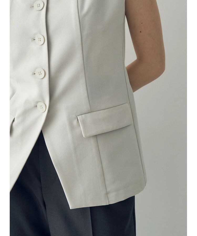 YECCA VECCA「リネンライクビスチェベスト」|ベスト・ジレ|