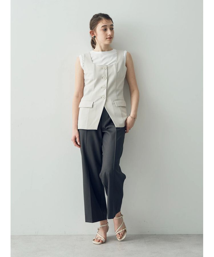 YECCA VECCA「リネンライクビスチェベスト」|ベスト・ジレ|