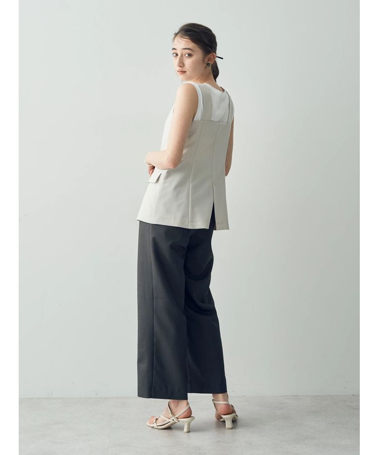 YECCA VECCA「リネンライクビスチェベスト」|ベスト・ジレ|