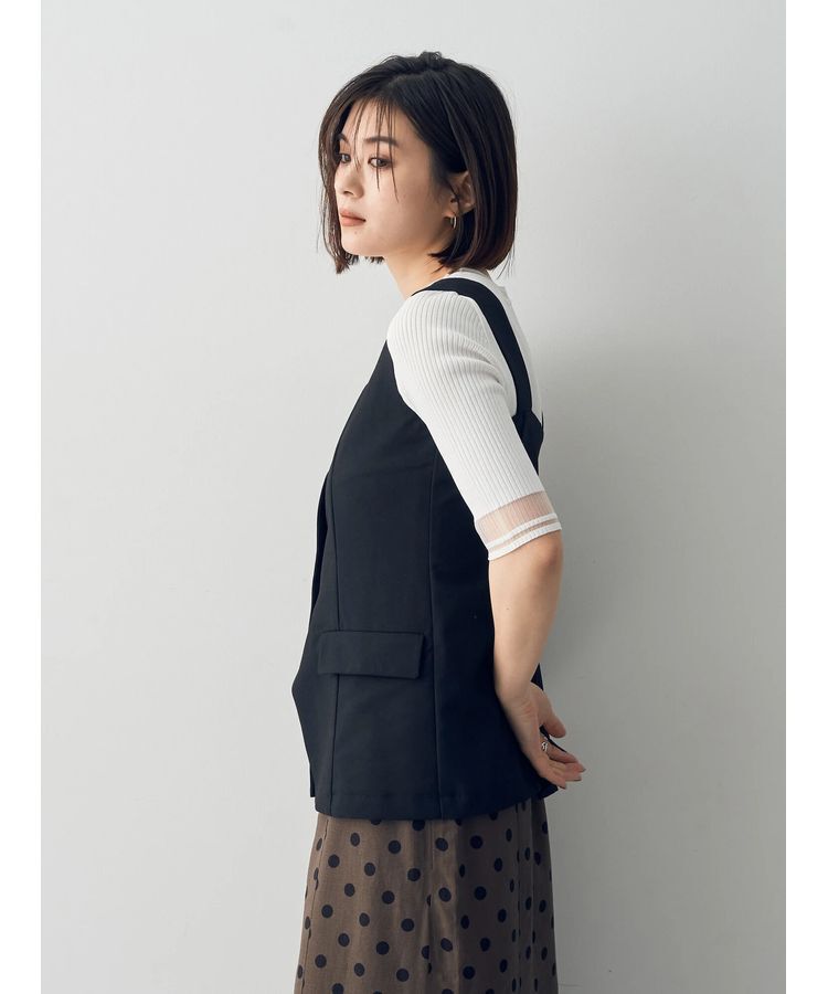 YECCA VECCA「リネンライクビスチェベスト」|ベスト・ジレ|