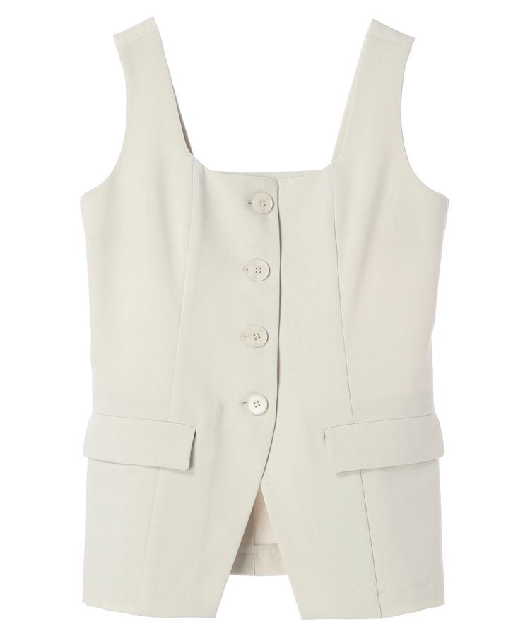 YECCA VECCA「リネンライクビスチェベスト」|ベスト・ジレ|