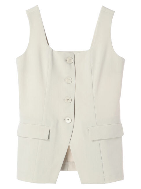 YECCA VECCA「リネンライクビスチェベスト」|ベスト・ジレ|