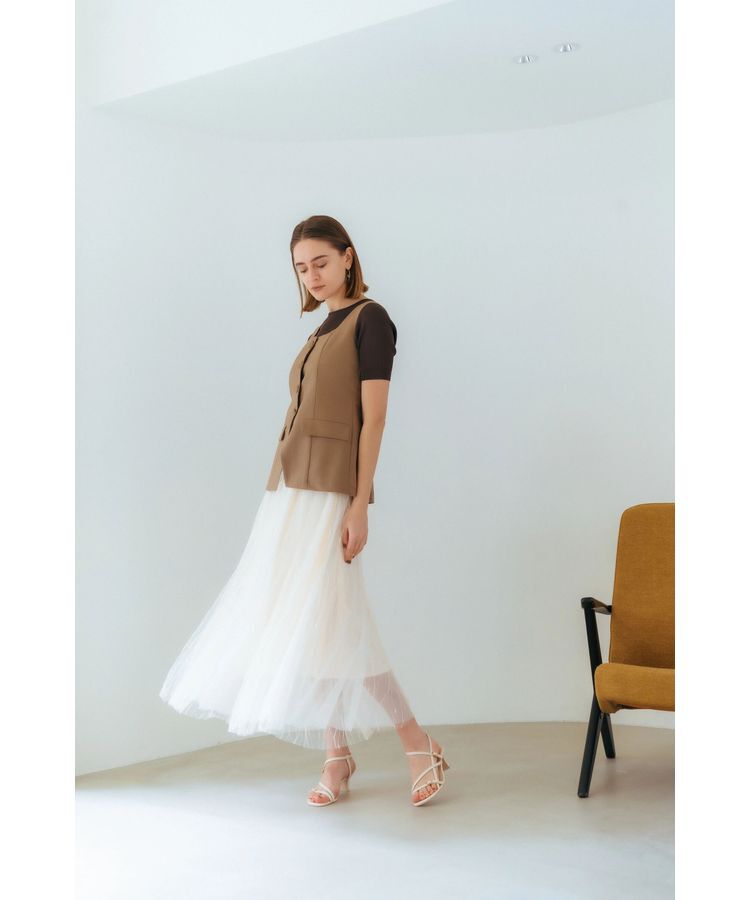 YECCA VECCA「リネンライクビスチェベスト」|ベスト・ジレ|