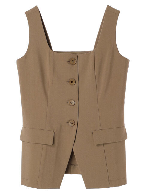 YECCA VECCA「リネンライクビスチェベスト」|ベスト・ジレ|