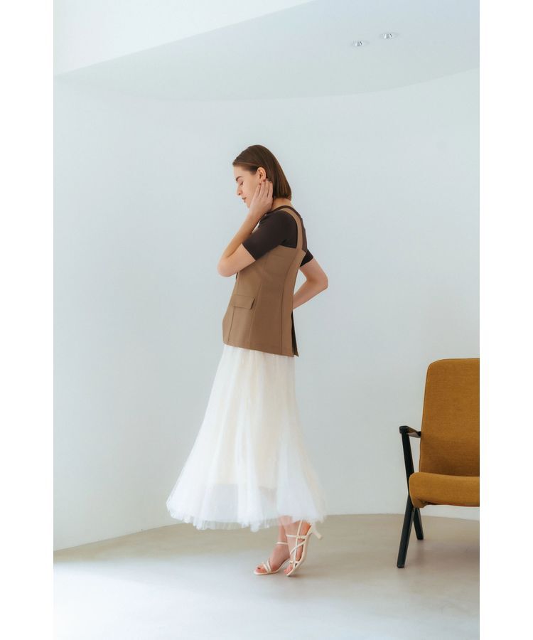 YECCA VECCA「リネンライクビスチェベスト」|ベスト・ジレ|