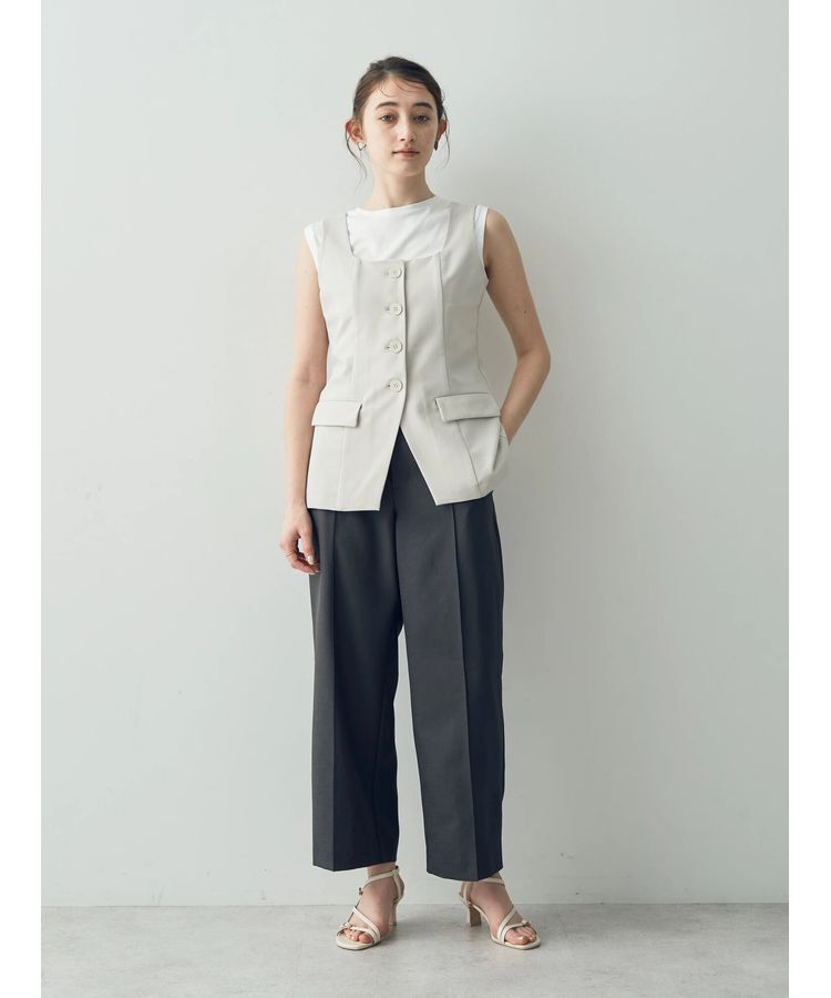 YECCA VECCA「リネンライクビスチェベスト」|ベスト・ジレ|