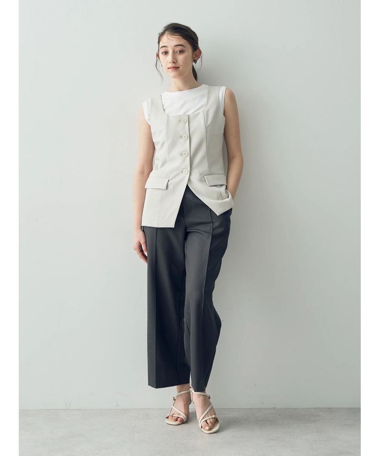 YECCA VECCA「リネンライクビスチェベスト」|ベスト・ジレ|