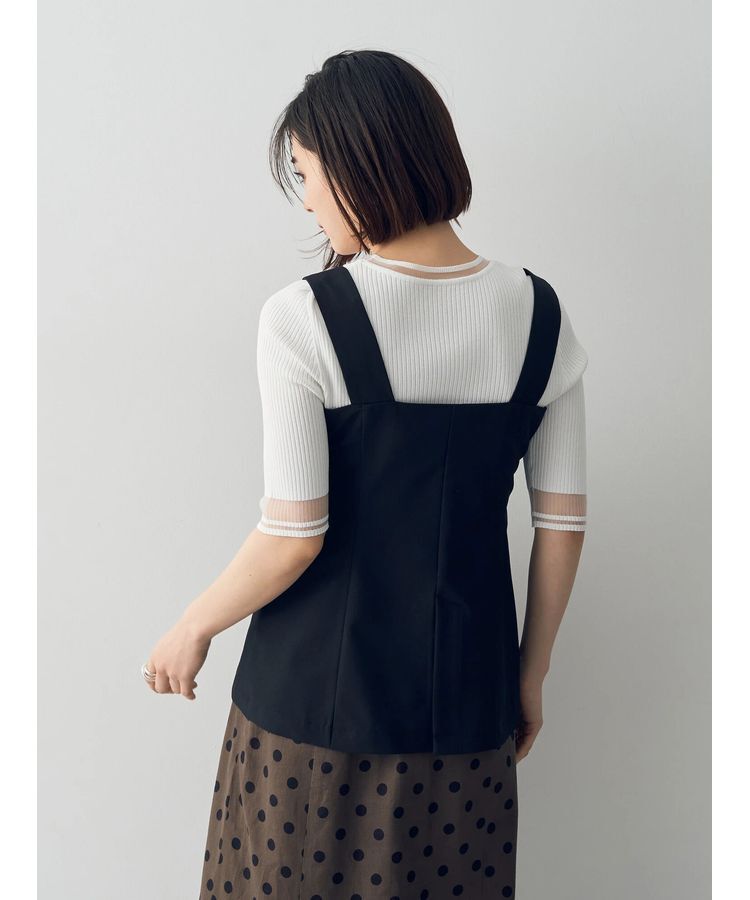 YECCA VECCA「リネンライクビスチェベスト」|ベスト・ジレ|