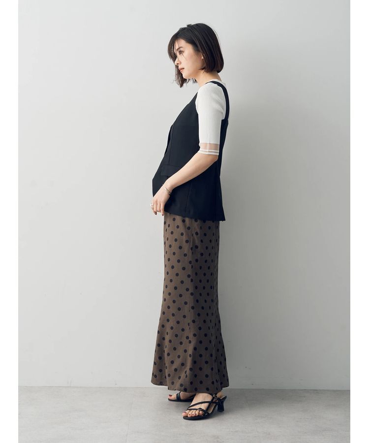 YECCA VECCA「リネンライクビスチェベスト」|ベスト・ジレ|