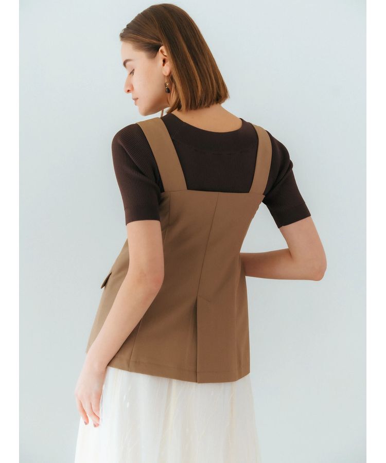 YECCA VECCA「リネンライクビスチェベスト」|ベスト・ジレ|