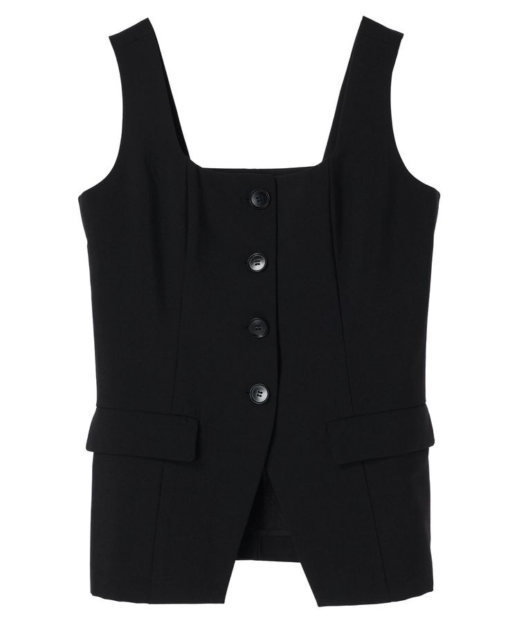 YECCA VECCA「リネンライクビスチェベスト」|ベスト・ジレ|