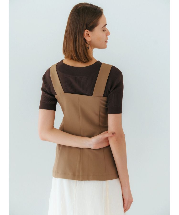 YECCA VECCA「リネンライクビスチェベスト」|ベスト・ジレ|