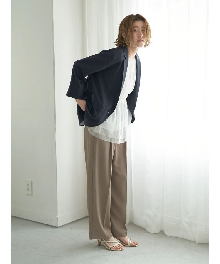 YECCA VECCA「チュールギャザーブラウス」|シャツ・ブラウス|