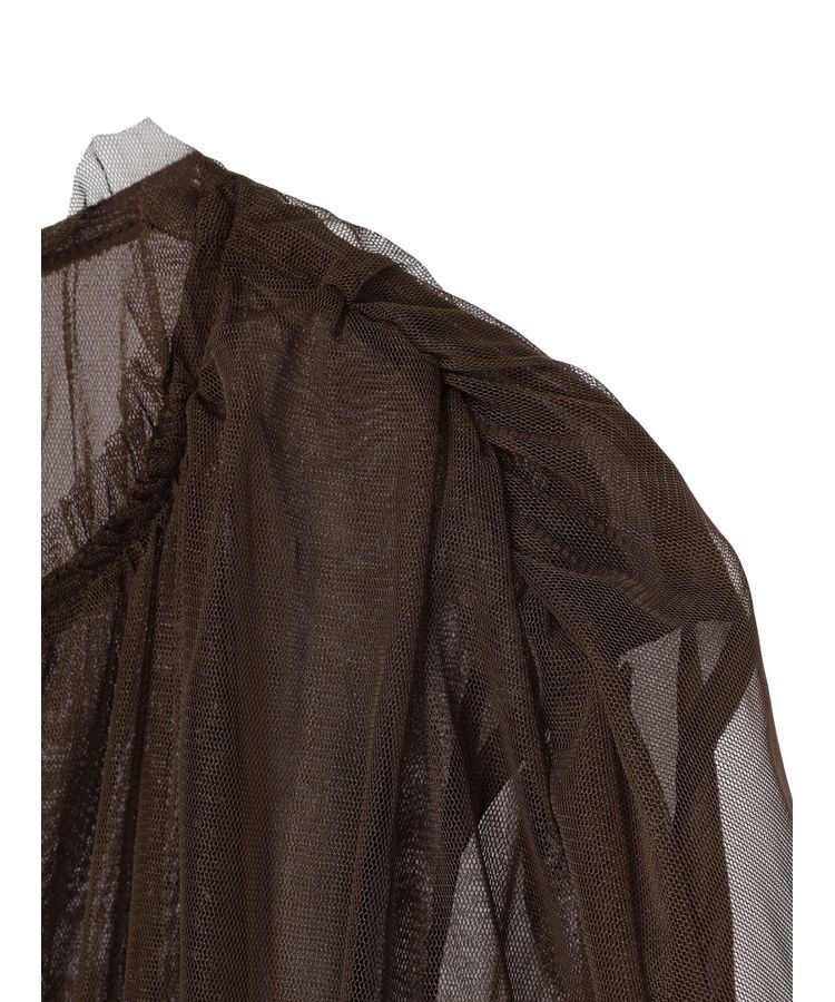 YECCA VECCA「チュールギャザーブラウス」|シャツ・ブラウス|