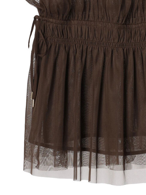 YECCA VECCA「チュールギャザーブラウス」|シャツ・ブラウス|