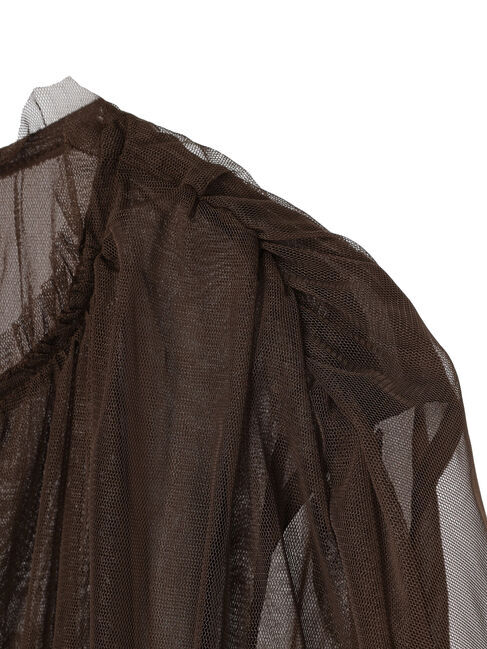 YECCA VECCA「チュールギャザーブラウス」|シャツ・ブラウス|