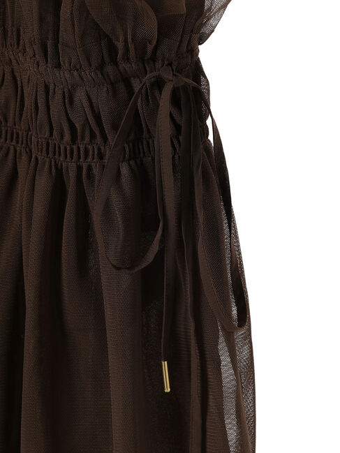 YECCA VECCA「チュールギャザーブラウス」|シャツ・ブラウス|