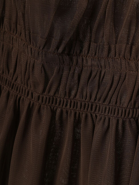 YECCA VECCA「チュールギャザーブラウス」|シャツ・ブラウス|