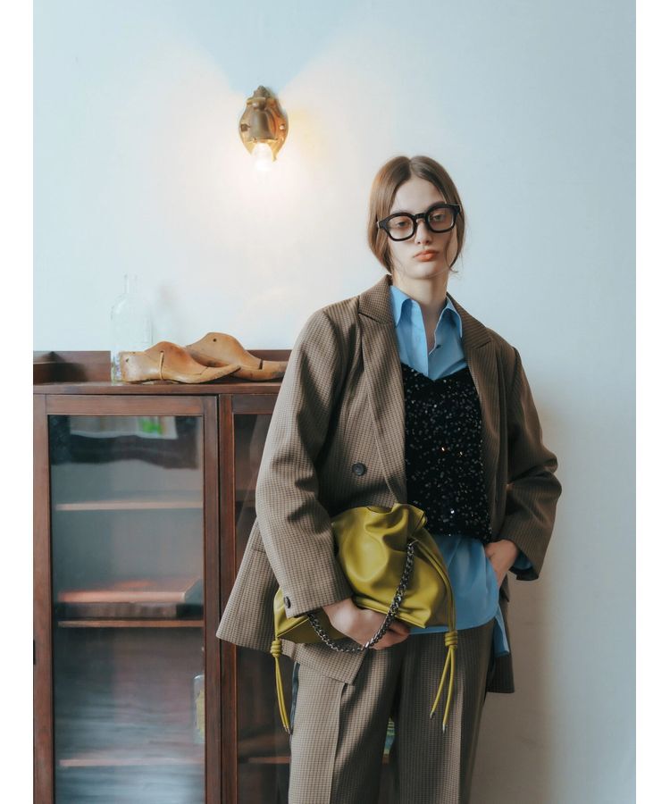 YECCA VECCA「【CLASSY.掲載】2wayチェーンギャザーバッグ」|ハンドバッグ|