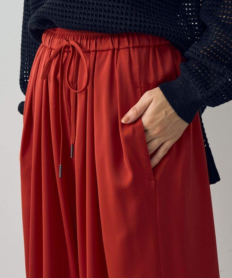 Editt by YECCA VECCA「サテンタックワイドパンツ」|その他|