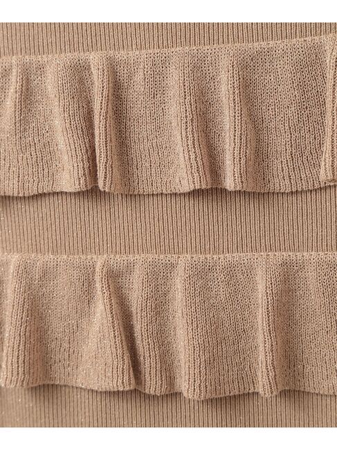 YECCA VECCA「ティアードフリルラメニットスカート」|スカート|