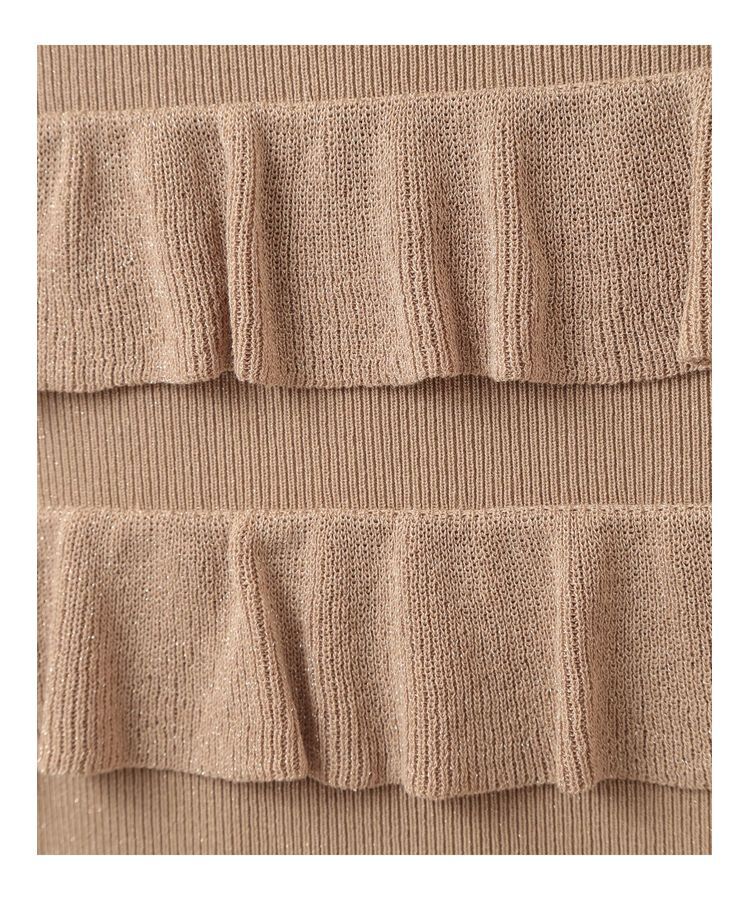 YECCA VECCA「ティアードフリルラメニットスカート」|スカート|