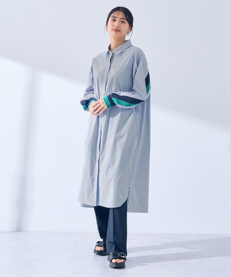 Editt by YECCA VECCA「リブMIXシャツワンピース」|ワンピース|