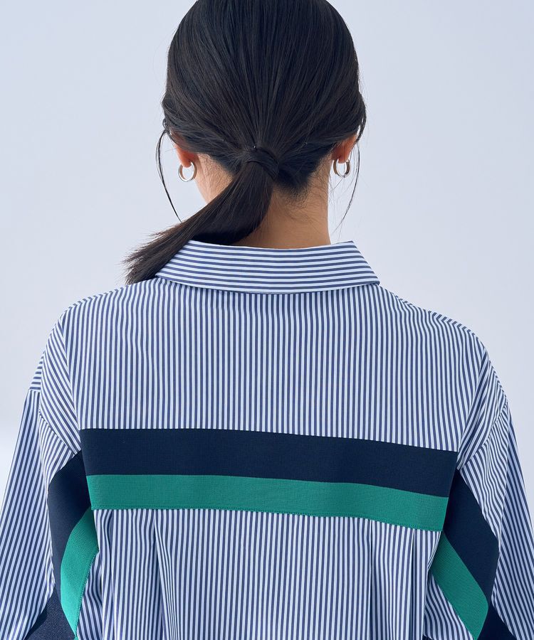 Editt by YECCA VECCA「リブMIXシャツワンピース」|ワンピース|