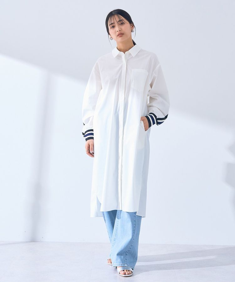 Editt by YECCA VECCA「リブMIXシャツワンピース」|ワンピース|