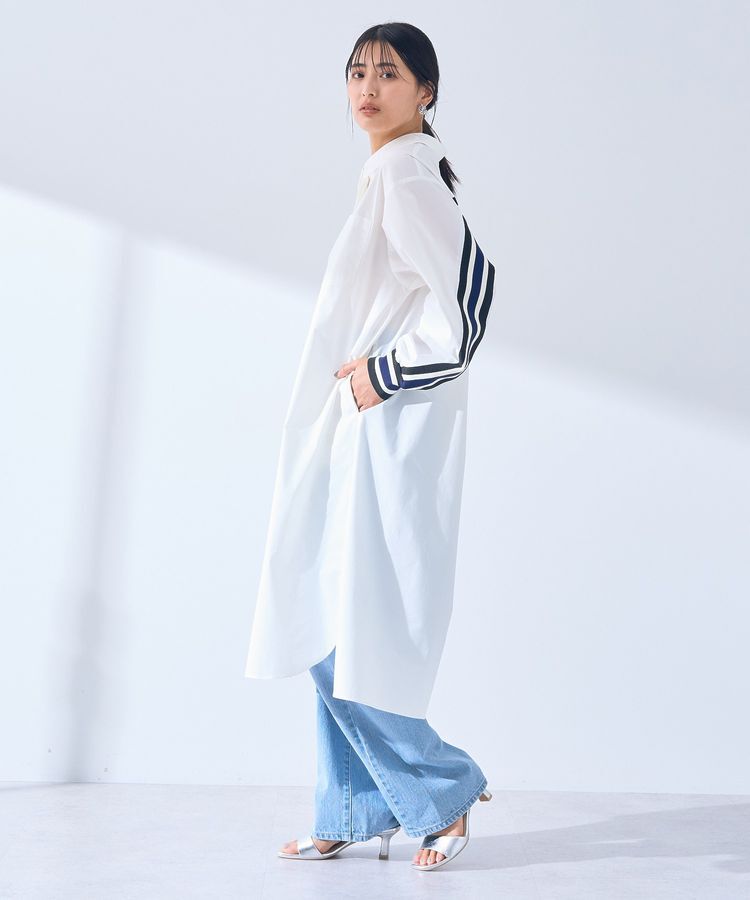 Editt by YECCA VECCA「リブMIXシャツワンピース」|ワンピース|