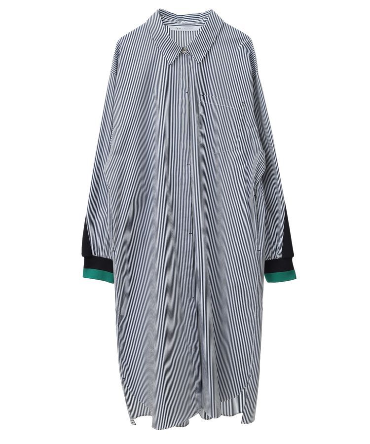 Editt by YECCA VECCA「リブMIXシャツワンピース」|ワンピース|