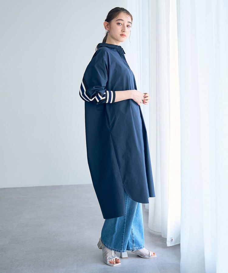 Editt by YECCA VECCA「リブMIXシャツワンピース」|ワンピース|