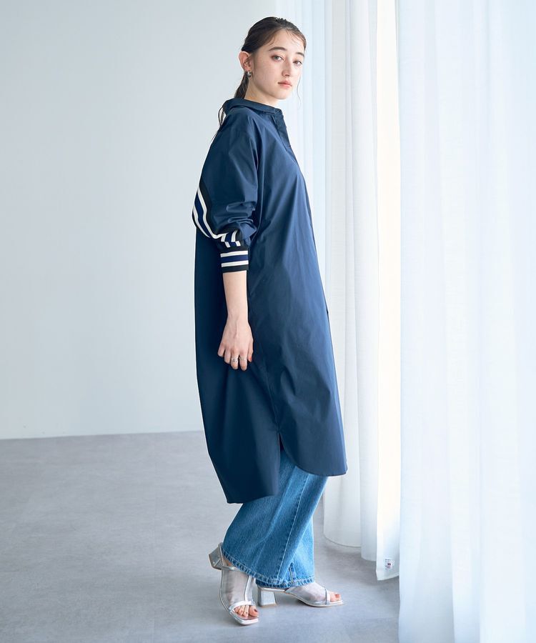 Editt by YECCA VECCA「リブMIXシャツワンピース」|ワンピース|