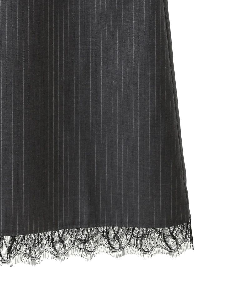 YECCA VECCA「ストライプ柄レースMIXキャミワンピース」|ワンピース|