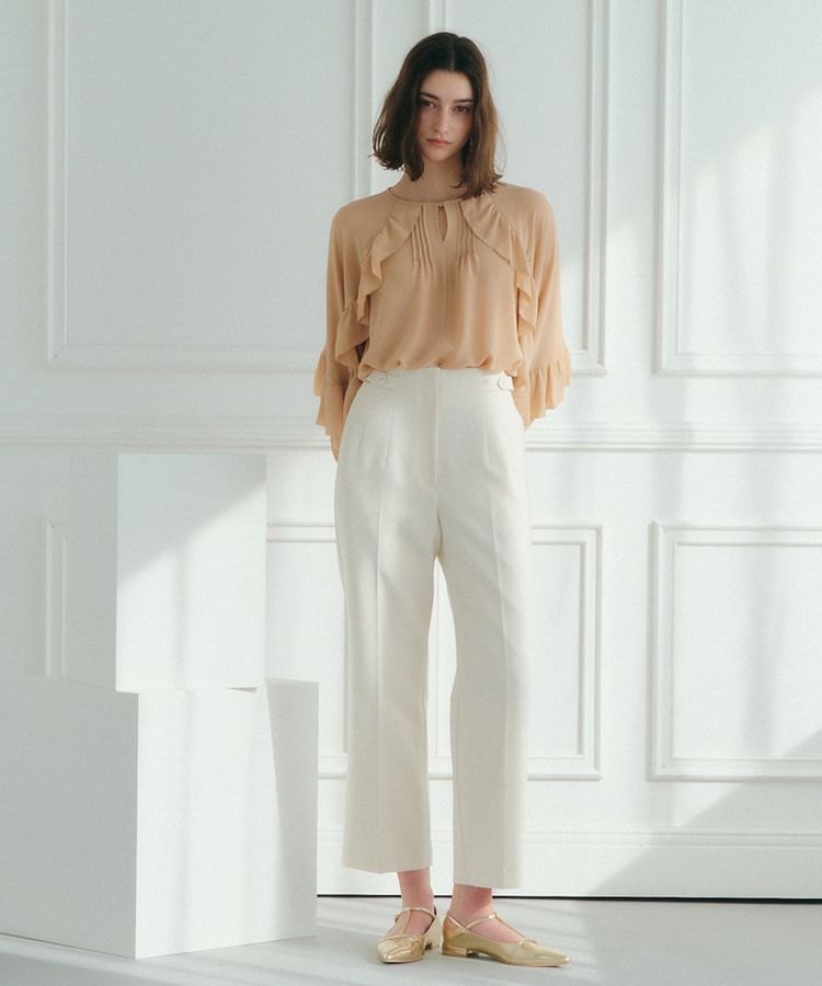 YECCA VECCA「サイドベルテッドハイウエストパンツ」|その他|