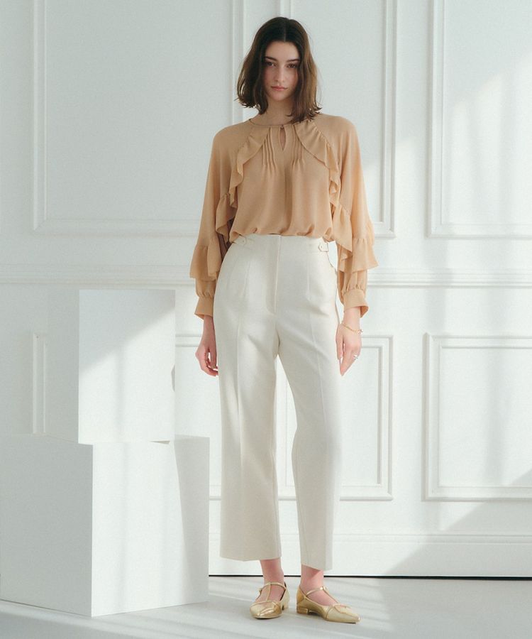 YECCA VECCA「サイドベルテッドハイウエストパンツ」|その他|