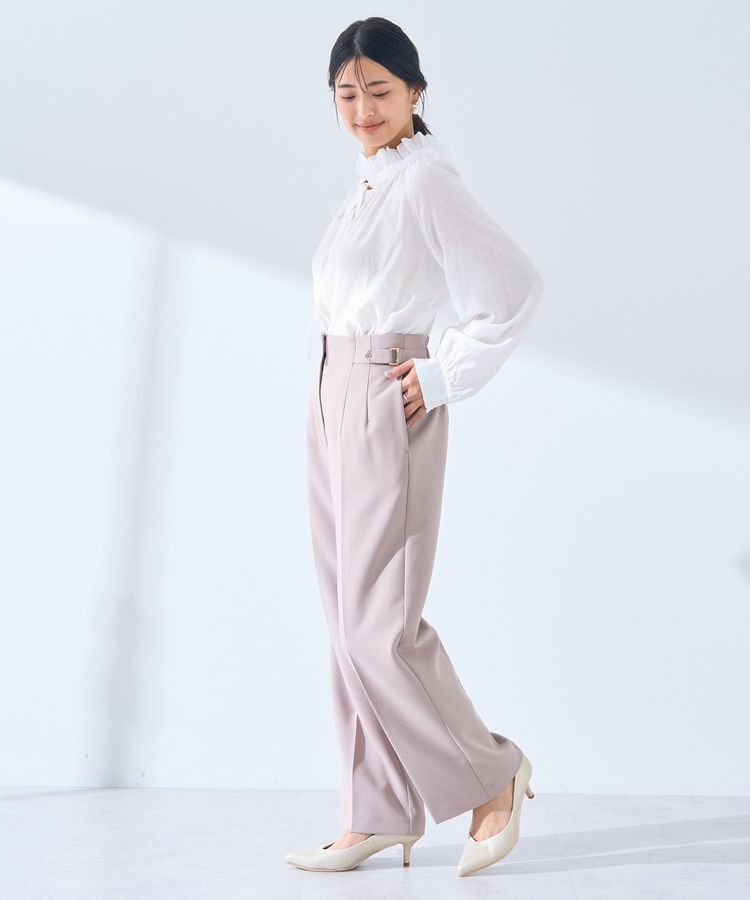 YECCA VECCA「サイドベルテッドハイウエストパンツ」|その他|