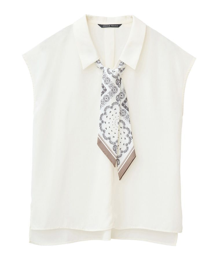 YECCA VECCA「スカーフ付きブラウス」|シャツ・ブラウス|