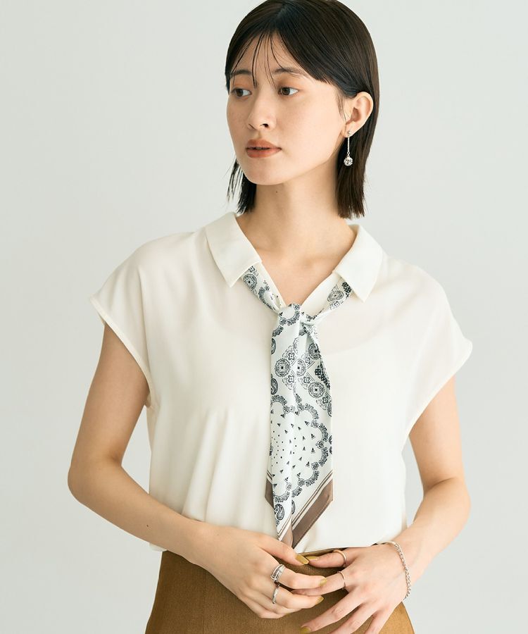 YECCA VECCA「スカーフ付きブラウス」|シャツ・ブラウス|