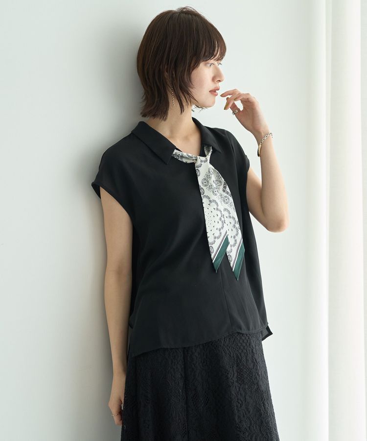 YECCA VECCA「スカーフ付きブラウス」|シャツ・ブラウス|