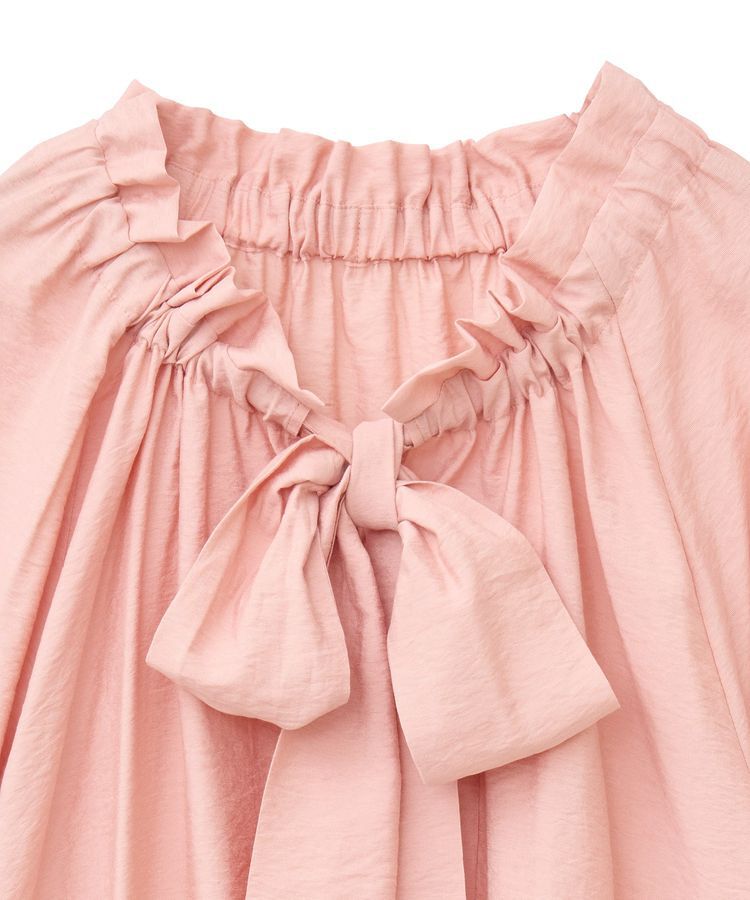 YECCA VECCA「フリルギャザーボウタイブラウス」|シャツ・ブラウス|