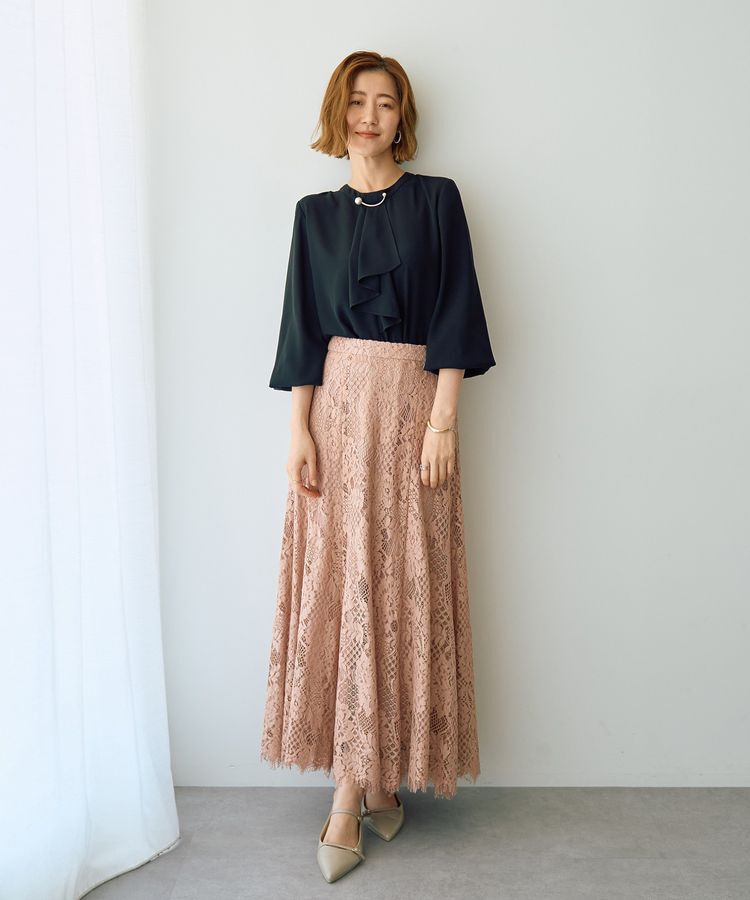 YECCA VECCA「スカラップレースマーメイドスカート」|フレア|