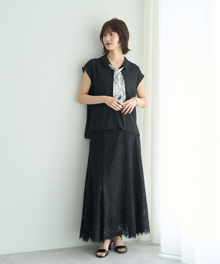 YECCA VECCA「スカラップレースマーメイドスカート」|フレア|