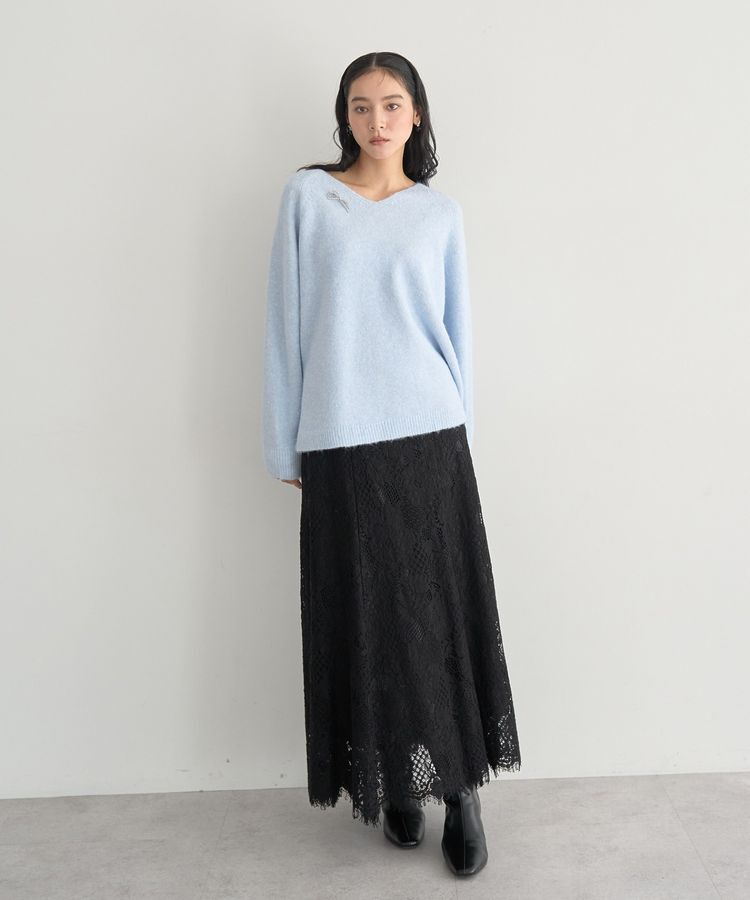 YECCA VECCA「スカラップレースマーメイドスカート」|フレア|